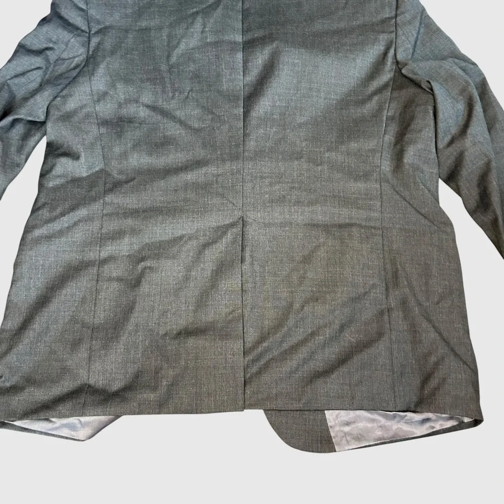 English Manor Dark Academia Wool Blazer 48R Grey Professional Sport Coat Jacket